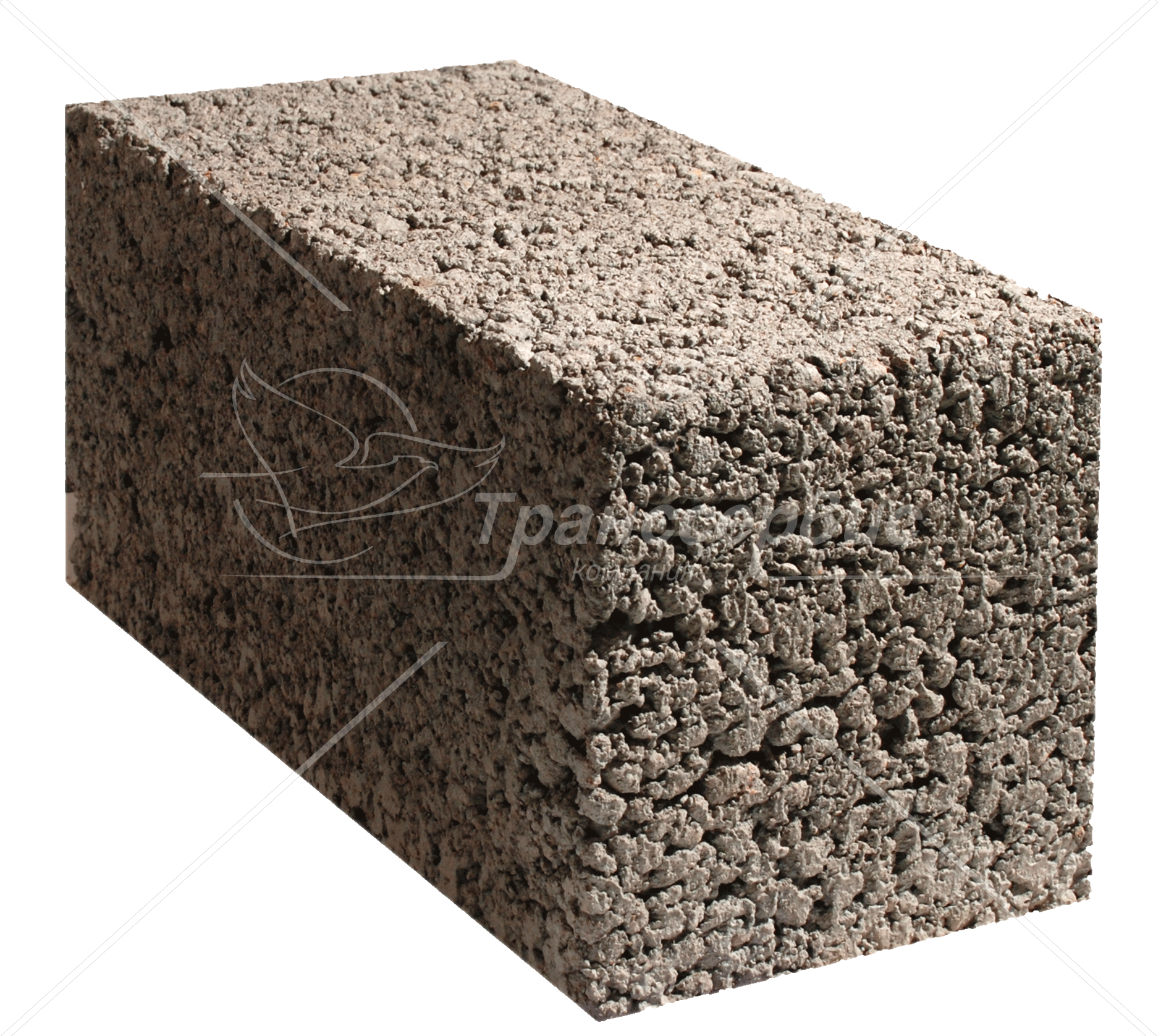 Блок стеновой керамзитобетонный полнотелый