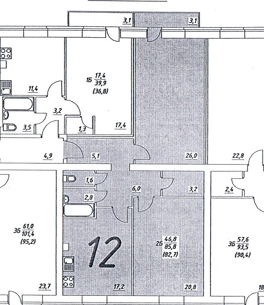 План квартиры №12