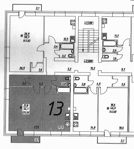 План квартиры №13